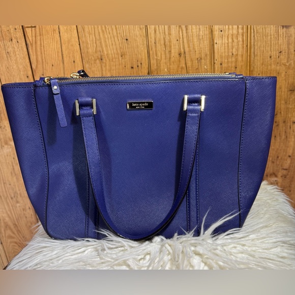 kate spade Handbags - Kate Spade New York Royal Blue Saffiano Leather Tote Bag